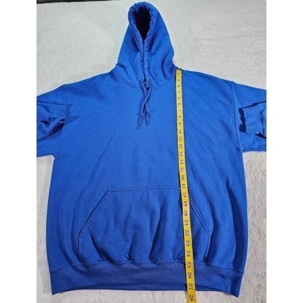 Gildan We Stand For The Flag We Kneel For The Cross‎ Blue Graphic Hoodie Mens L - Picture 5 of 11